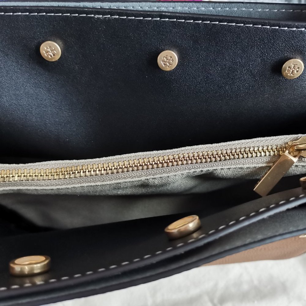 New Tory Burch Leather Lee Radziwill Double Bag - Picture 4 of 8